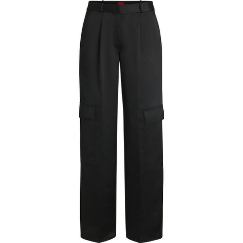 Pantalon cargo Relaxed en satin - HUGO - Modalova