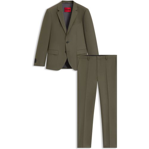 Costume Slim en laine mélangée stretch performante - HUGO - Modalova