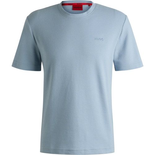 T-shirt de pyjama gaufré avec logo brodé - HUGO - Modalova