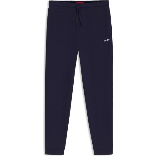 Bas de pyjama en coton mélangé avec logo brodé - HUGO - Modalova