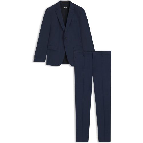Costume Slim en laine mélangée à micro motif - Boss - Modalova
