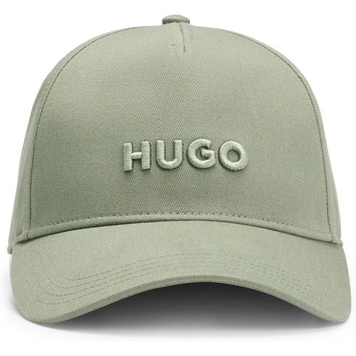 Casquette en twill de coton avec logo sur le devant et la visière - HUGO - Modalova