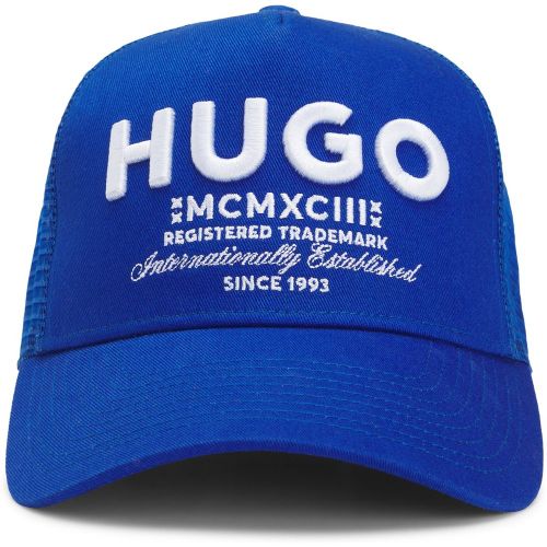 Casquette en twill de coton à logo brodé - HUGO - Modalova