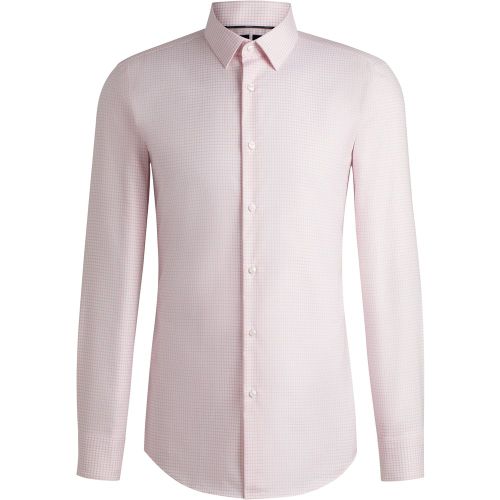 Chemise Slim en coton Oxford antibactérien à motif - Boss - Modalova