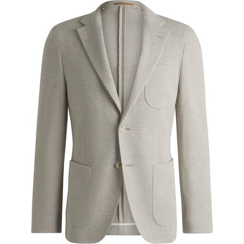 Veste Slim en laine vierge, coton et cachemire - Boss - Modalova