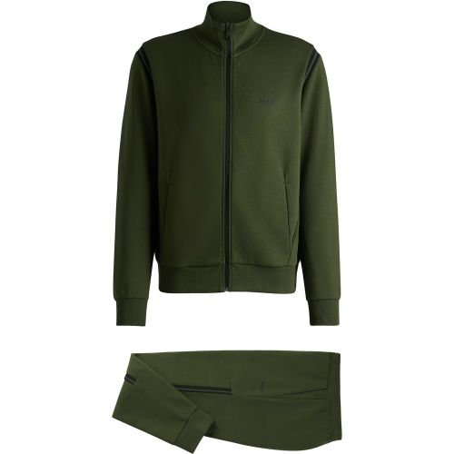 Ensemble de survêtement Regular en coton stretch avec empiècements à rayures - Boss - Modalova