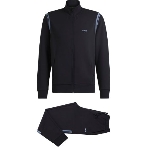 Ensemble de survêtement Regular en coton stretch avec empiècements à rayures - Boss - Modalova