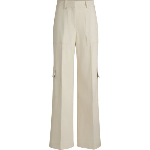 Pantalon cargo ample en twill de coton stretch - Boss - Modalova