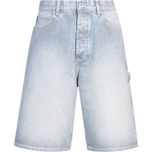 Short large en denim bleu à rayures - HUGO - Modalova