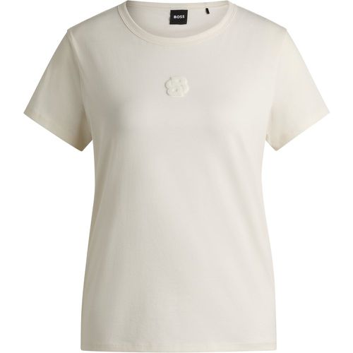 T-shirt en coton mercerisé avec monogramme Double B - Boss - Modalova