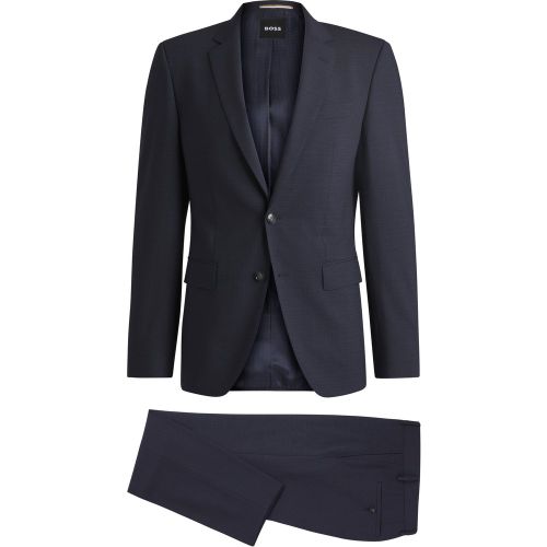 Costume Slim en tissu stretch à micro motif - Boss - Modalova