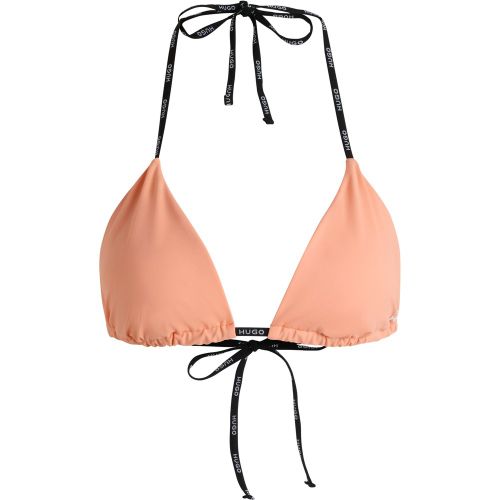 Haut de bikini triangle avec bretelles logotées contrastantes - HUGO - Modalova