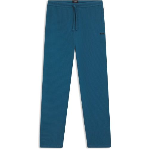 Bas de pyjama en coton mélangé avec logo brodé - Boss - Modalova