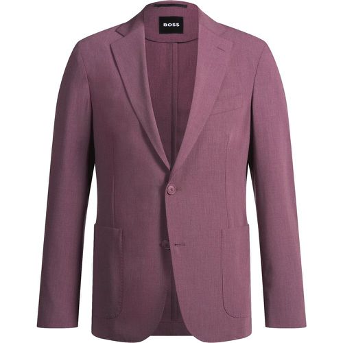 Veste de costume Slim en tissu stretch à micro motif - Boss - Modalova