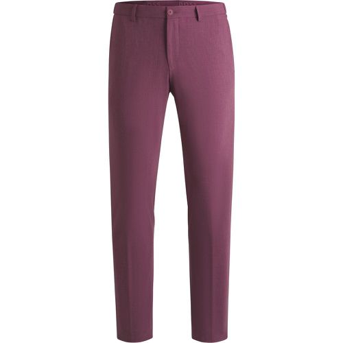 Pantalon Slim en tissu stretch à micro motif - Boss - Modalova