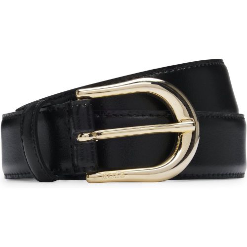Ceinture en cuir italien avec boucle logotée - Boss - Modalova