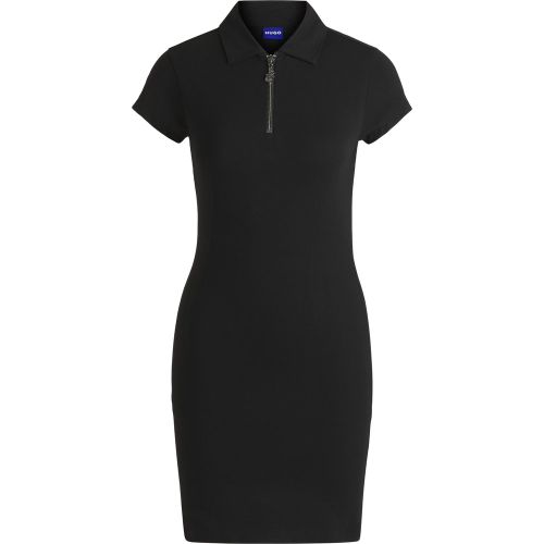 Robe ajustée en coton stretch à patte zippée - HUGO - Modalova