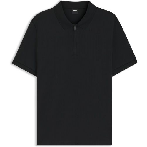 Polo en coton mélangé à la structure seersucker - Boss - Modalova