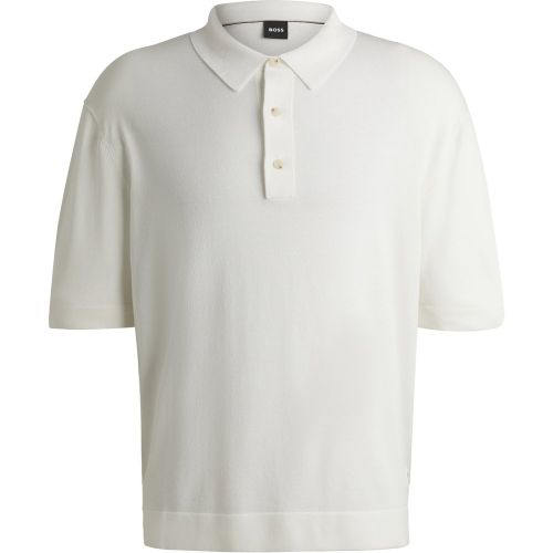 SELECTED BY SHOHEI OHTANI Pull à col polo Relaxed en maille offrant une sensation de fraîcheur - Boss - Modalova