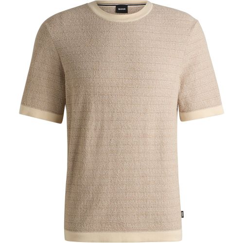 T-shirt Relaxed en maille jacquard - Boss - Modalova