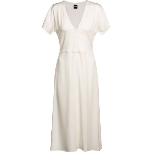 Robe à col V en matière stretch - Boss - Modalova