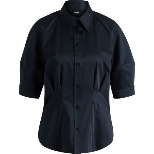 Chemisier ajusté en coton stretch - Boss - Modalova