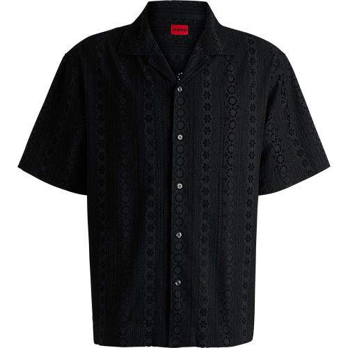 Chemise Oversize en broderie anglaise de coton - HUGO - Modalova