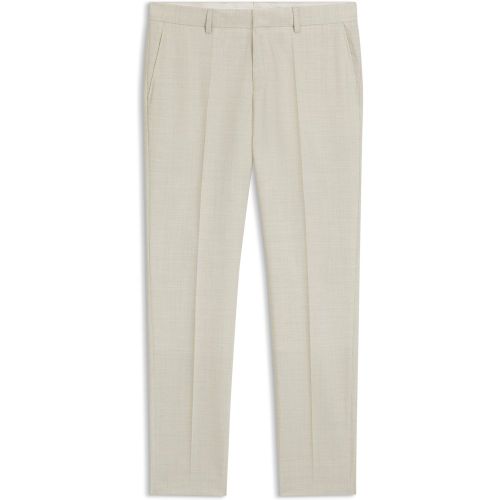 Pantalon habillé en laine vierge mélangée à motif - Boss - Modalova