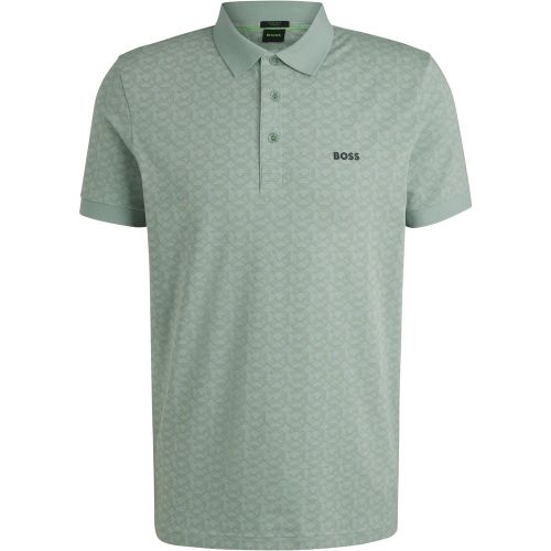 Polo Paddy en coton stretch à motif imprimé - Boss - Modalova