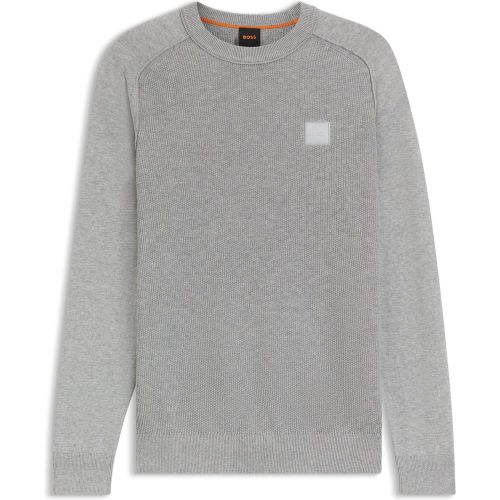 Pull aux différentes structures en coton et cachemire - Boss - Modalova