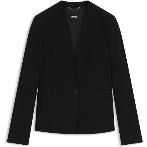 Veste Regular sans col avec bouton en métal - Boss - Modalova