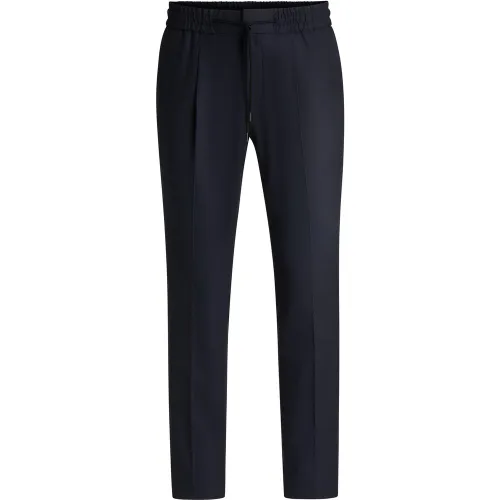 Pantalon Slim en laine mélangée - HUGO - Modalova