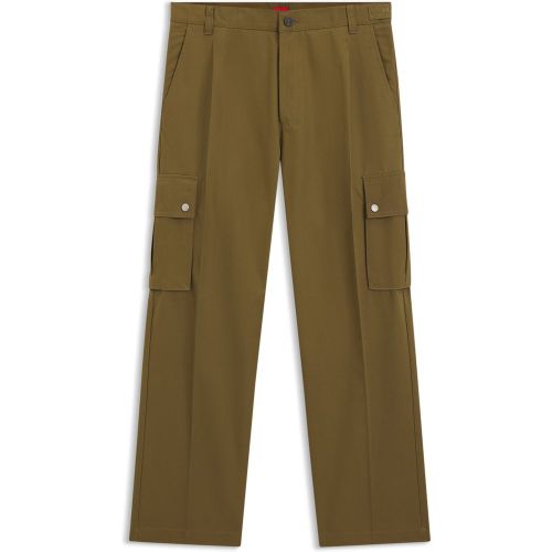 Pantalon cargo Slim en coton mercerisé - HUGO - Modalova