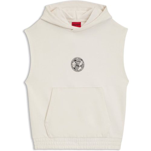 Sweat à capuche sans manches avec motif boxe artistique - HUGO - Modalova
