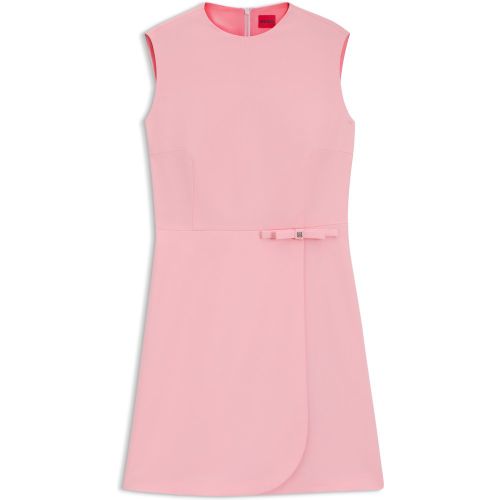 Robe coupe évasée avec nœud logoté superposé - HUGO - Modalova