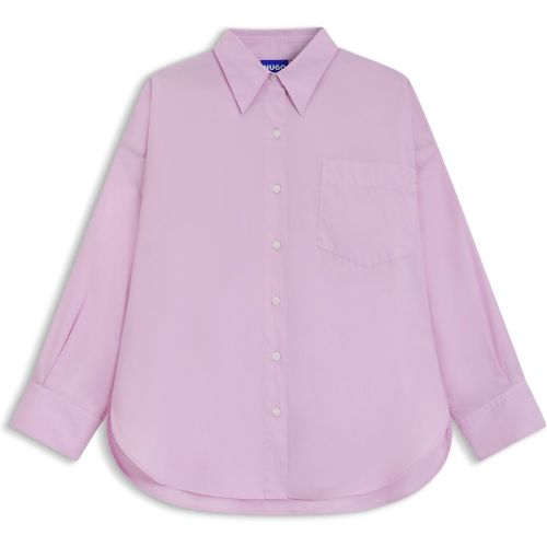 Chemisier Oversize en popeline de coton - HUGO - Modalova