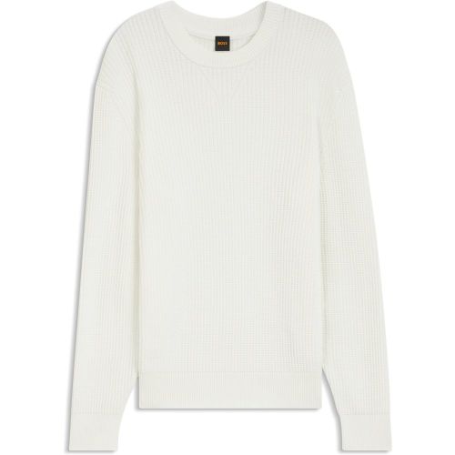 Pull en maille de coton mélangé à la structure 3D - Boss - Modalova