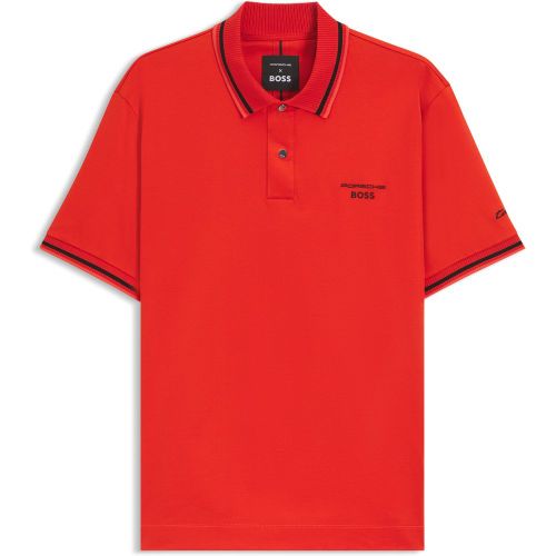 Polo en coton avec gestion de l’humidité Porsche x - Boss - Modalova