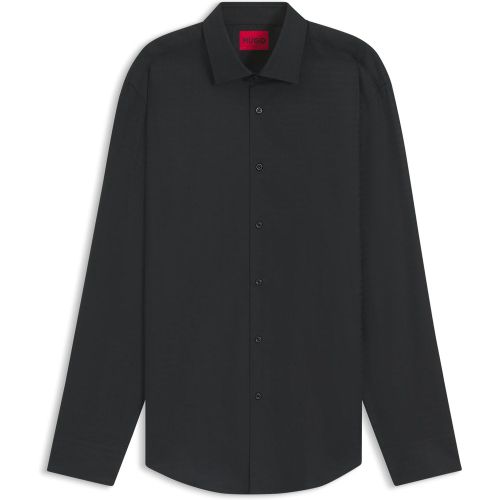 Chemise Slim Fit en coton à logo en jacquard - HUGO - Modalova