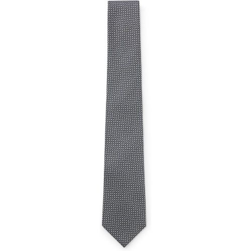 Cravate en jacquard de soie italienne à rayures en diagonale - Boss - Modalova