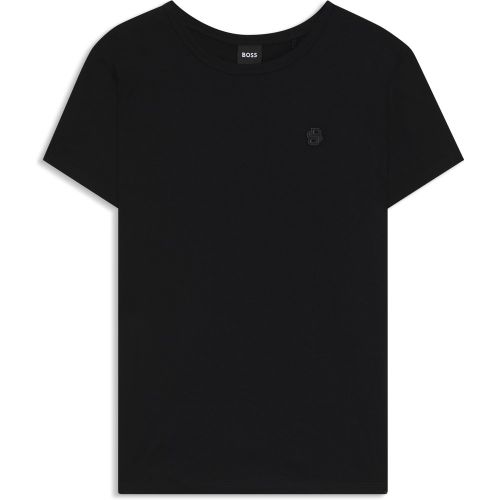 T-shirt Slim en coton mercerisé avec monogramme Double B - Boss - Modalova