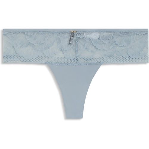 String en microfibre avec dentelle motif pivoine - Boss - Modalova