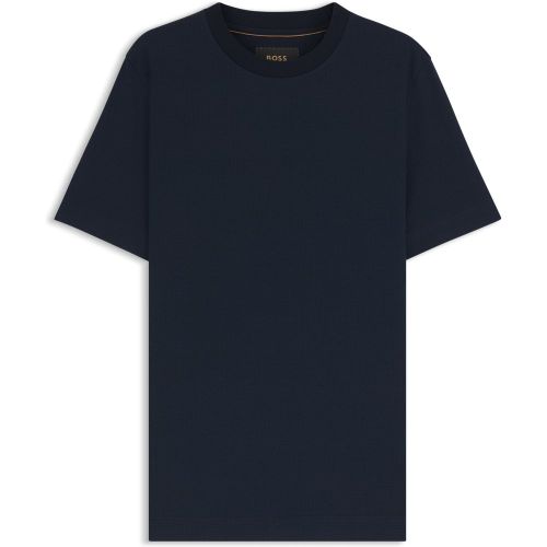 T-shirt en coton et soie à carreaux prince-de-galles - Boss - Modalova