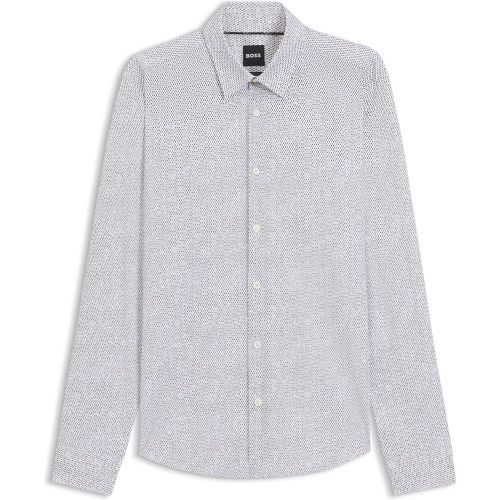 Chemise slim en jersey stretch imprimé performant - Boss - Modalova