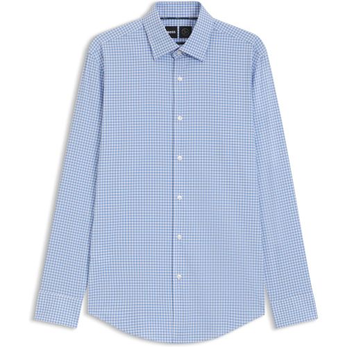 Chemise Slim en popeline stretch performante à carreaux - Boss - Modalova