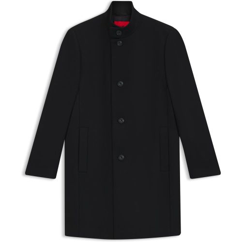 Manteau Regular en laine mélangée - HUGO - Modalova