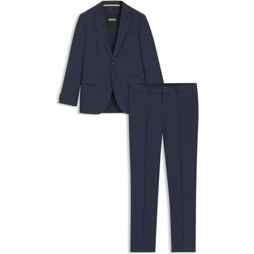 Costume Regular en laine vierge à micro motif - Boss - Modalova