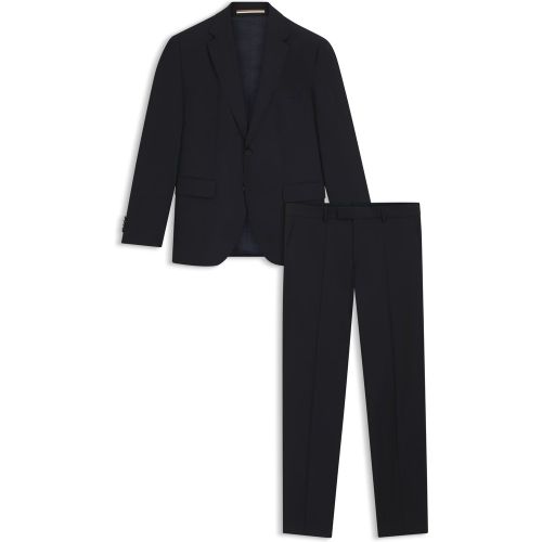 Costume Regular en laine stretch à micro motif - Boss - Modalova