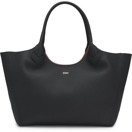 Cabas en cuir grainé avec logo - Boss - Modalova