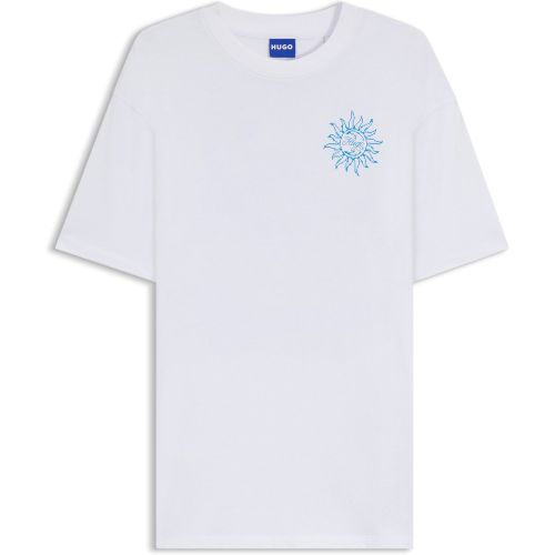 T-shirt Oversize en coton à logo artistique - HUGO - Modalova